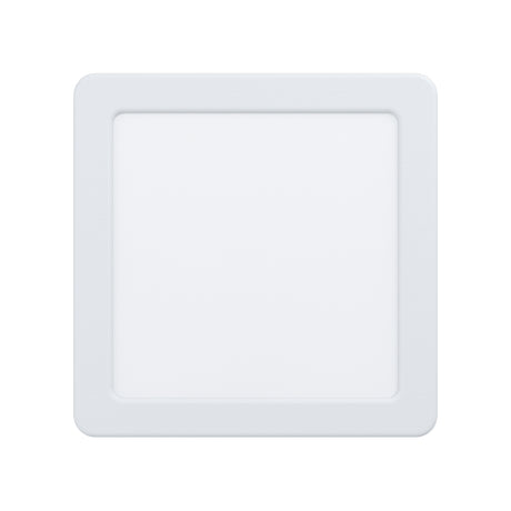 Eglo EU Fueva 5 LED Square White Steel Recessed Light, 16.6cm
