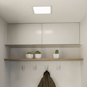 Eglo EU FUEVA?5 LED Recessed Light – White Steel, Warm White, Square Ceiling Downlight, Indoor Lighting