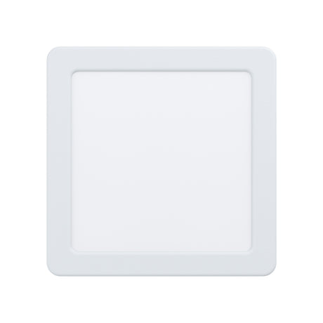 Eglo EU Fueva 5 LED Square White Steel Recessed Light, 16.6cm, 4000K