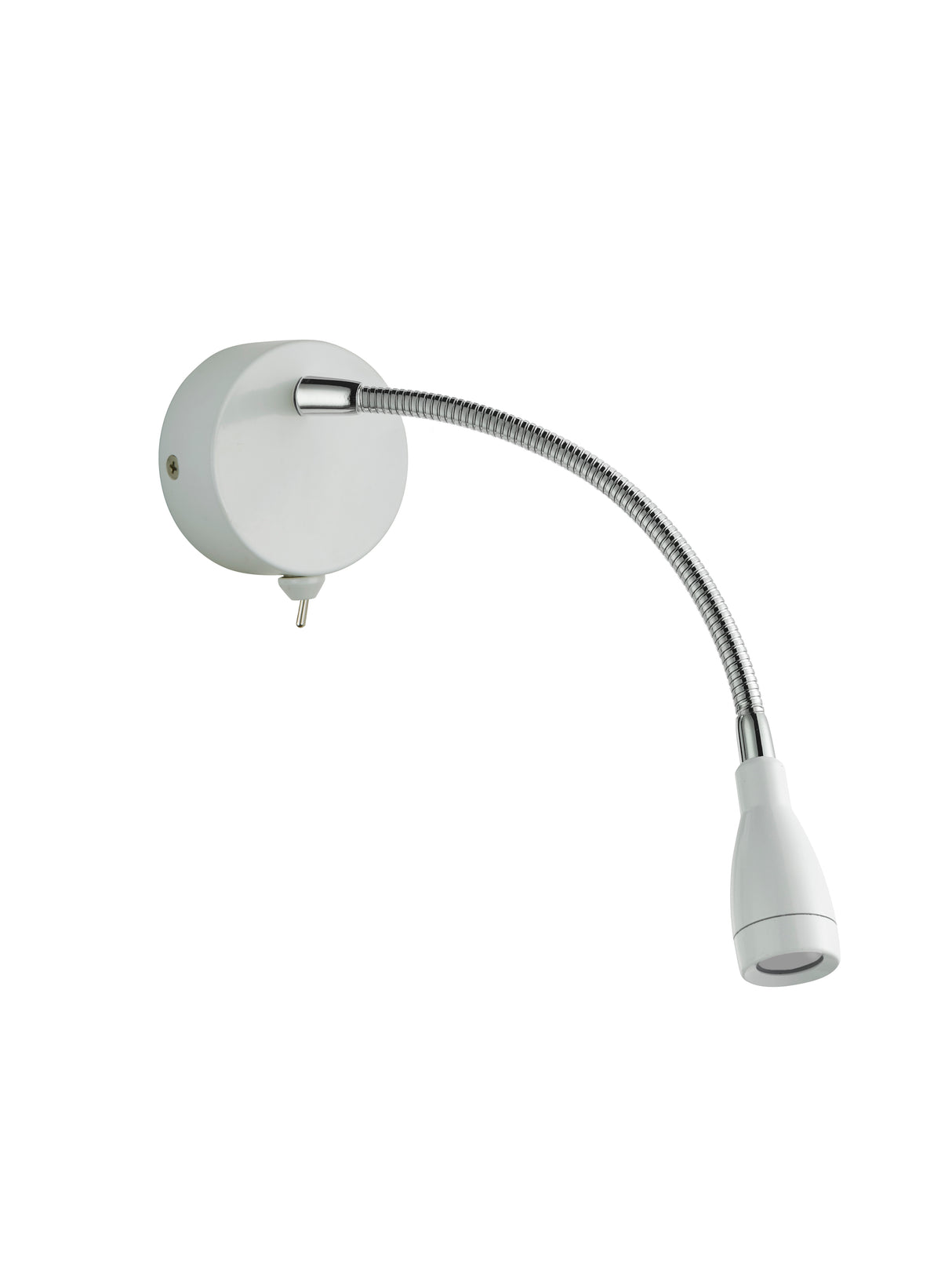 Searchlight Electric Flexy LED Adjustable Wall Light -Chrome & White Metal 9917WH