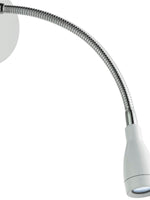 Searchlight Electric Flexy LED Adjustable Wall Light -Chrome & White Metal 9917WH