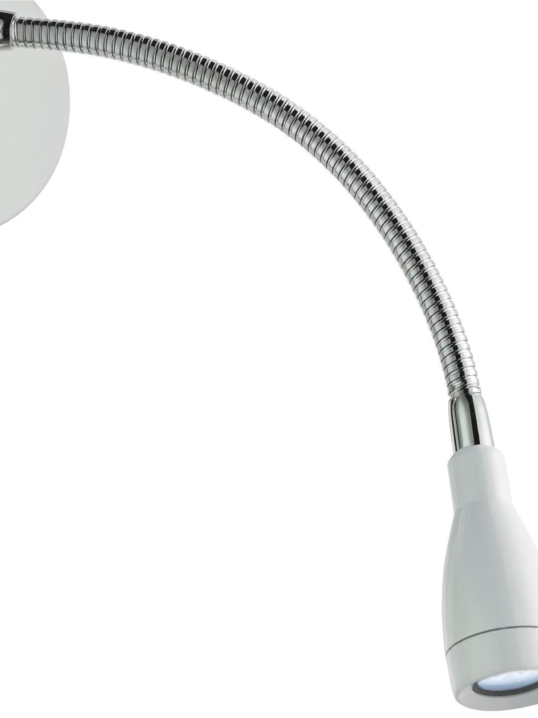 Searchlight Electric Flexy LED Adjustable Wall Light -Chrome & White Metal 9917WH