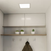 Eglo EU FUEVA?5 LED Recessed Light – White Steel, Neutral White, Square Ceiling Downlight, Indoor Lighting