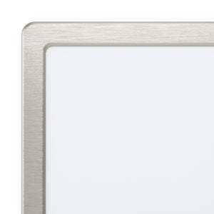 Eglo EU Fueva 5 LED Square Satin Nickel Steel Recessed Light, 16.6cm, 4000K