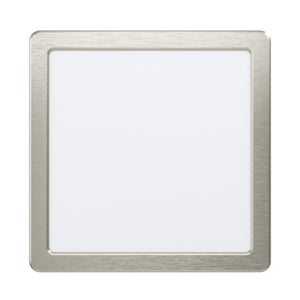Eglo EU FUEVA?5 LED Recessed Light – Satin Nickel Steel, Neutral White, Square Ceiling Downlight, Indoor Lighting