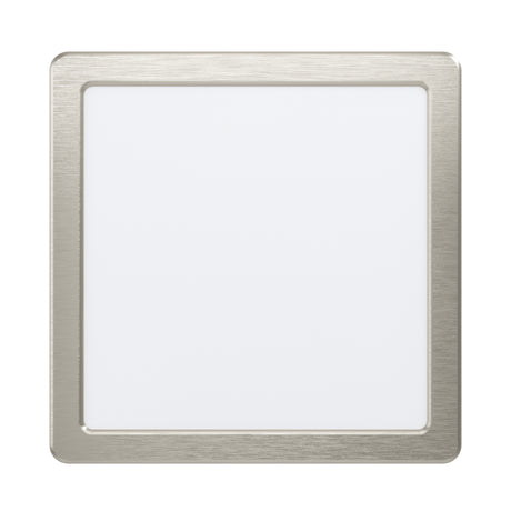 Eglo EU FUEVA?5 LED Recessed Light – Satin Nickel Steel, Neutral White, Square Ceiling Downlight, Indoor Lighting