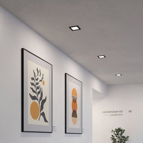 Eglo EU Fueva 5 Black LED Square Recessed Light, 11.7cm, 4000K