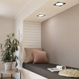 Eglo EU Fueva 5 LED Square Black Steel Recessed Light, 16.6cm, 4000K