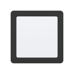 Eglo EU Fueva 5 LED Square Black Steel Recessed Light, 16.6cm, 4000K