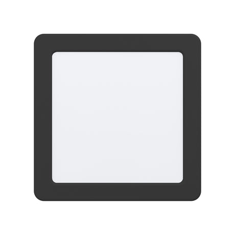 Eglo EU Fueva 5 LED Square Black Steel Recessed Light, 16.6cm, 4000K