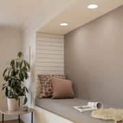 Eglo EU Fueva 5 LED Round White Steel Recessed Light, 16.6cm