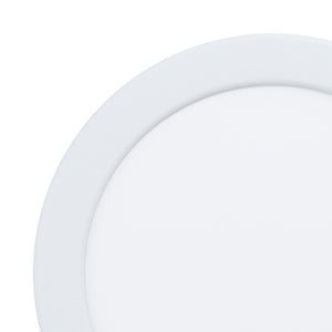 Eglo EU Fueva 5 LED Round White Steel Bathroom Recessed Light, 16.6cm