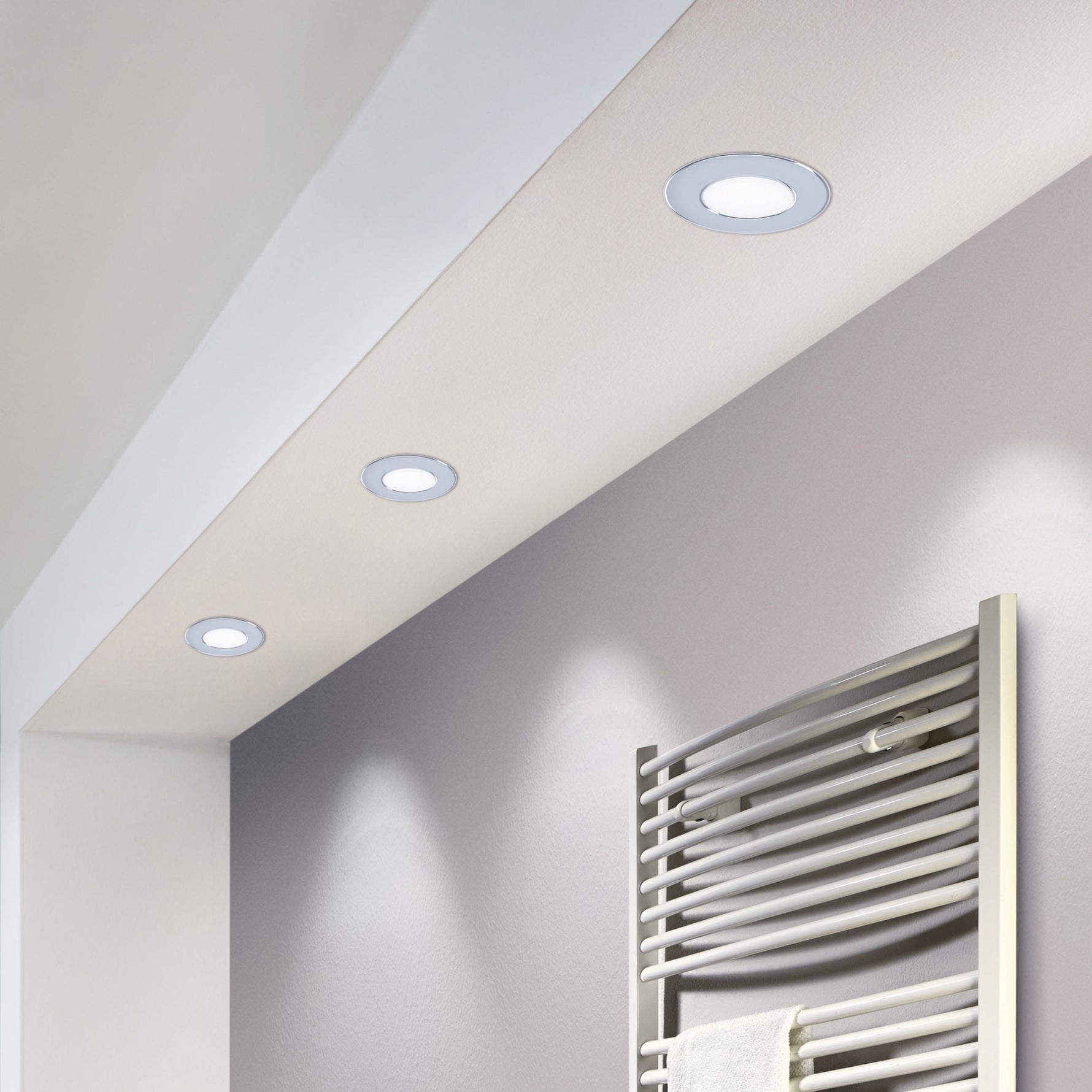 Eglo EU Rapita LED Recessed Light White Aluminium, Square, 7.5cm product image - Endon Lighting from First Light Direct with great prices and fast UK delivery
