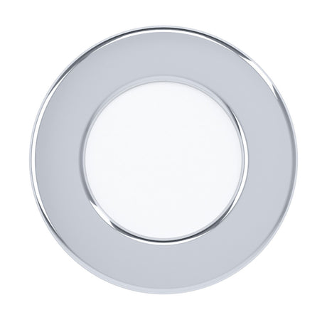 Eglo EU Fueva 5 Chrome LED Round Bathroom Recessed Light, 8.6cm, 3000K