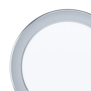 Eglo EU Fueva 5 LED Round Chrome Steel Recessed Light, 16.6cm