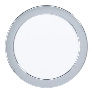 Eglo EU Fueva 5 LED Round Chrome Steel Recessed Light, 16.6cm