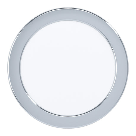 Eglo EU Fueva 5 LED Round Chrome Steel Recessed Light, 16.6cm