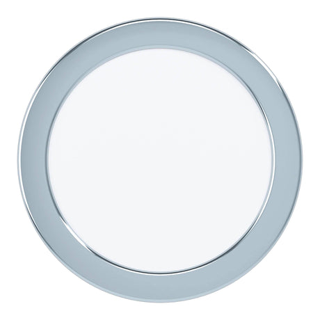 Eglo EU Fueva 5 Chrome Steel Recessed LED Ceiling Light - (IP44) Neutral White (D) 16.6cm