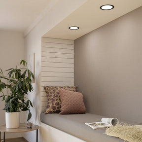 Eglo EU Fueva 5 LED Round Black Steel Bathroom Recessed Light, 16.6cm, 3000K