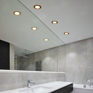 Eglo EU Fueva 5 Black LED Bathroom Round Recessed Light, 8.6cm, 4000K