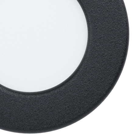 Eglo EU Fueva 5 Black LED Bathroom Round Recessed Light, 8.6cm, 4000K