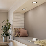 Eglo EU Fueva 5 LED Round Black Steel Bathroom Recessed Light, 16.6cm, 4000K product image - Endon Lighting from First Light Direct with great prices and fast UK delivery