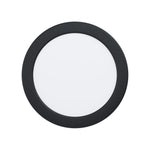 Eglo EU Fueva 5 LED Round Black Steel Bathroom Recessed Light, 16.6cm, 4000K product image - Endon Lighting from First Light Direct with great prices and fast UK delivery