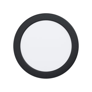 Eglo EU Fueva 5 LED Round Black Steel Bathroom Recessed Light, 16.6cm, 4000K