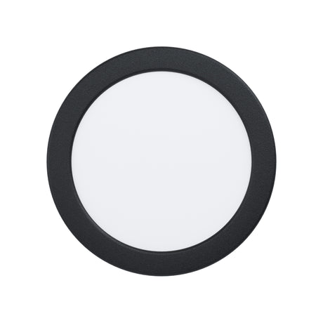 Eglo EU Fueva 5 LED Round Black Steel Bathroom Recessed Light, 16.6cm, 4000K