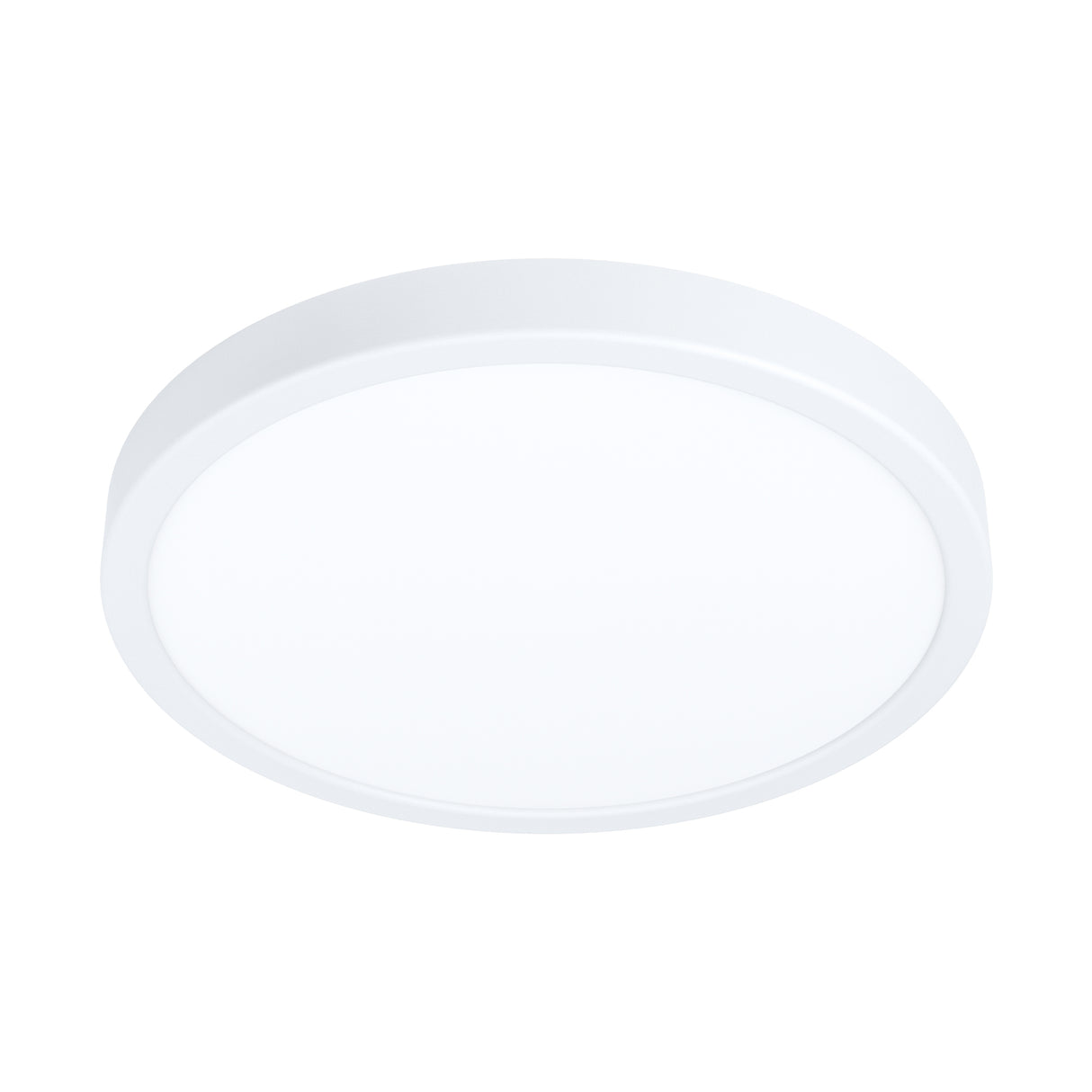 Eglo EU FUEVA?5 Surface?Mounted LED Ceiling Light – White Steel, Round, Warm White, Indoor Lighting