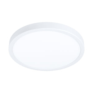 Eglo EU FUEVA?5 Surface?Mounted LED Ceiling Light – White Steel, Round, Warm White, Indoor Lighting