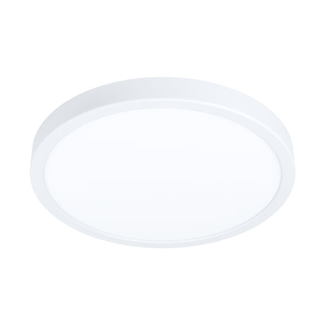 Eglo EU FUEVA?5 Surface?Mounted LED Ceiling Light – White Steel, Round, Warm White, Indoor Lighting