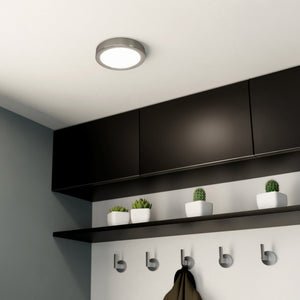 Eglo EU Fueva 5 LED Round Satin Nickel Steel Surface-Mounted Light, 16cm, 3000K
