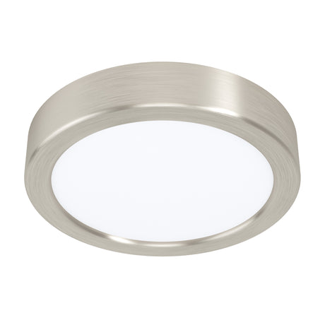 Eglo EU Fueva 5 LED Round Satin Nickel Steel Surface-Mounted Light, 16cm, 3000K