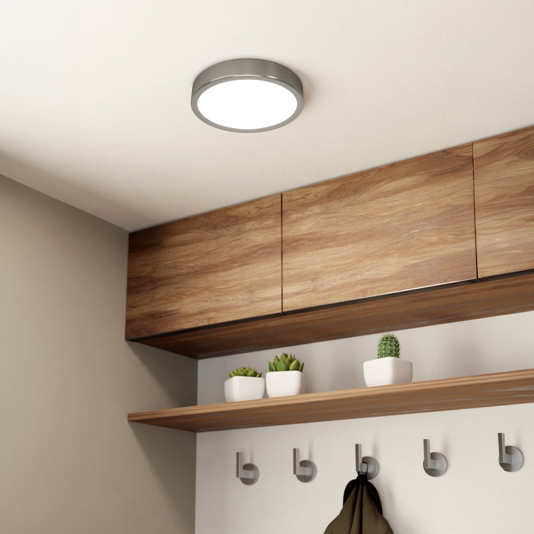 Eglo EU FUEVA?5 LED Surface?Mounted Light – White Steel, Neutral White, Round Ceiling Light, Indoor Lighting product image - Endon Lighting from First Light Direct with great prices and fast UK delivery