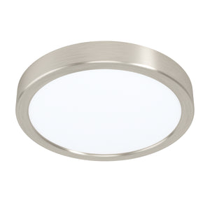 Eglo EU FUEVA?5 LED Surface?Mounted Light – Satin Nickel Steel, Warm White, Round Ceiling Light, Indoor Lighting