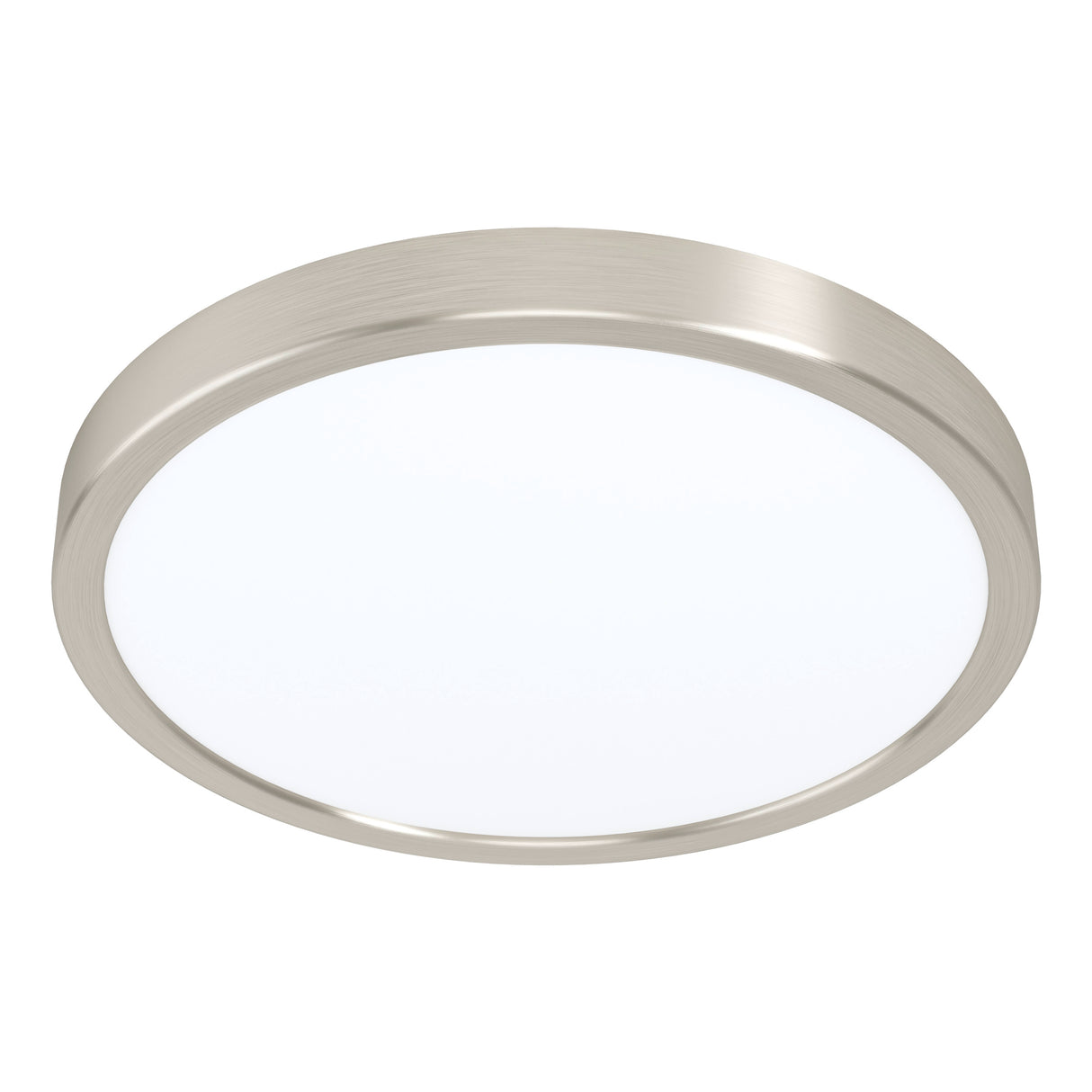 Eglo EU FUEVA?5 Surface?Mounted LED Ceiling Light – Satin Nickel Steel, Round, Warm White, Indoor Lighting