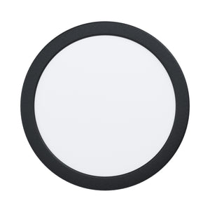 Eglo EU FUEVA?5 LED Surface?Mounted Light – Black Steel, Warm White, Ultra?Slim Ceiling Light, Indoor Lighting