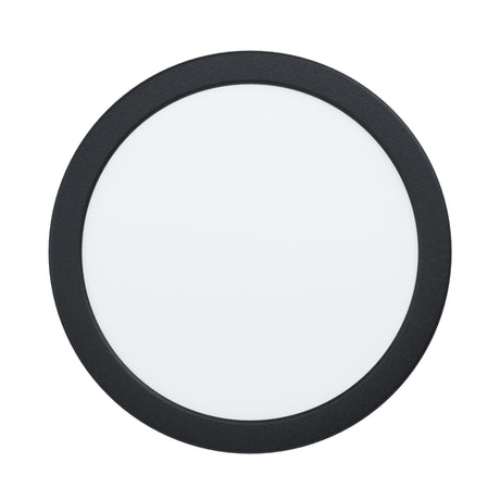 Eglo EU FUEVA?5 LED Surface?Mounted Light – Black Steel, Warm White, Ultra?Slim Ceiling Light, Indoor Lighting