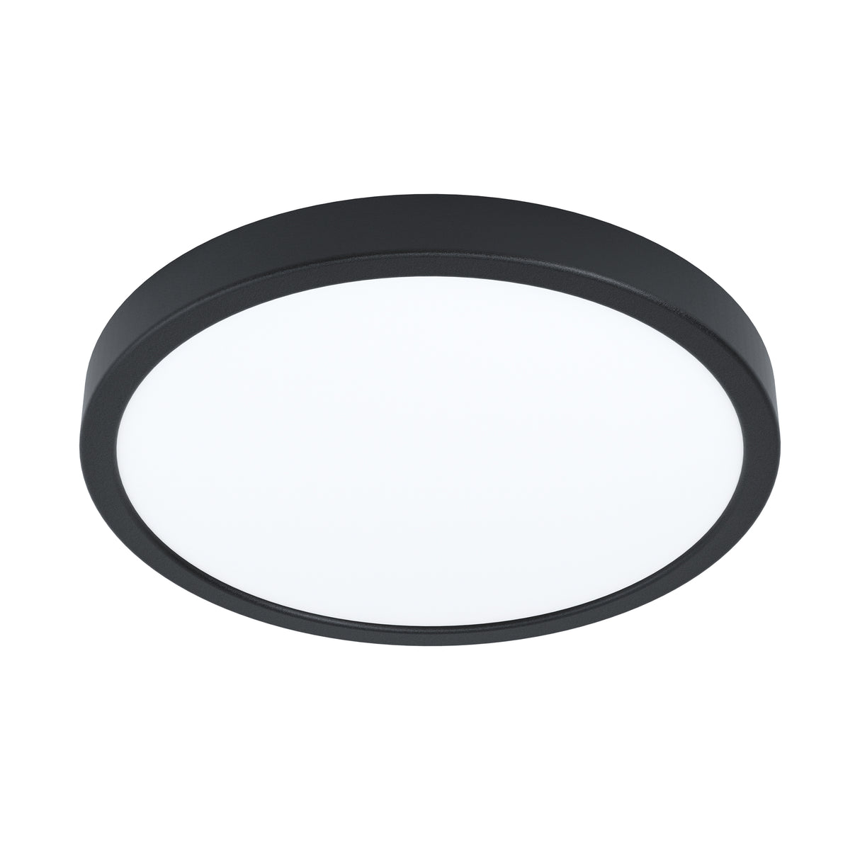 Eglo EU FUEVA?5 Surface?Mounted LED Ceiling Light – Black Steel with White Diffuser, Warm White, Indoor Lighting