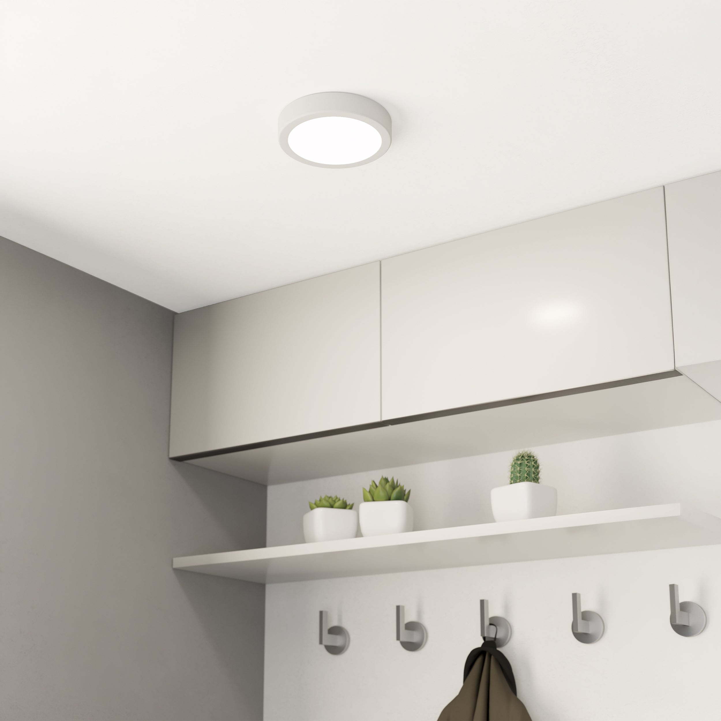 Eglo EU Fueva 5 White LED Round Surface-Mounted Ceiling Light, 16cm, 3000K product image - Endon Lighting from First Light Direct with great prices and fast UK delivery