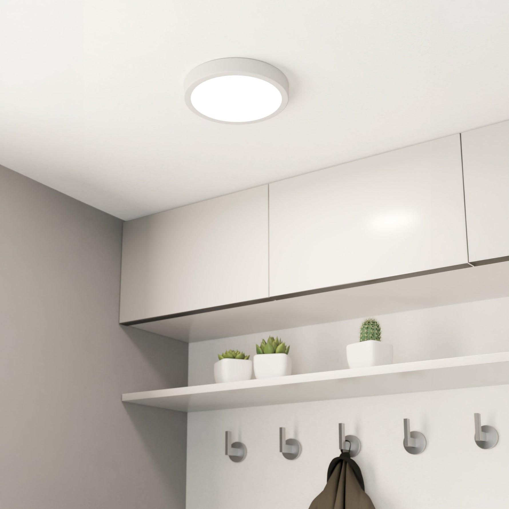 Eglo EU FUEVA?5 LED Surface?Mounted Light – Satin Nickel Steel, Warm White, Square Ceiling Light, Indoor Lighting product image - Endon Lighting from First Light Direct with great prices and fast UK delivery