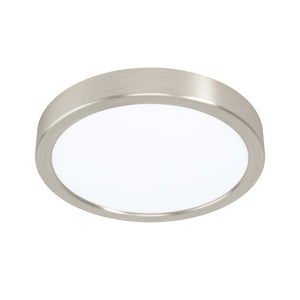 Eglo EU FUEVA?5 LED Surface?Mounted Light – Satin Nickel Steel, Neutral White, Ultra?Slim Ceiling Light, Indoor Lighting