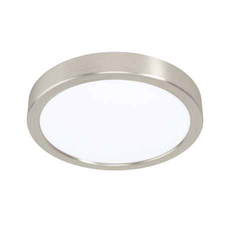 Eglo EU FUEVA?5 LED Surface?Mounted Light – Satin Nickel Steel, Neutral White, Ultra?Slim Ceiling Light, Indoor Lighting