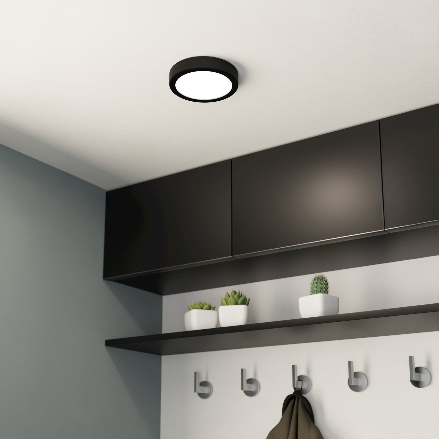 Eglo EU Fueva 5 LED Square White Steel Surface-Mounted Light, 16cm, 3000K product image - Endon Lighting from First Light Direct with great prices and fast UK delivery