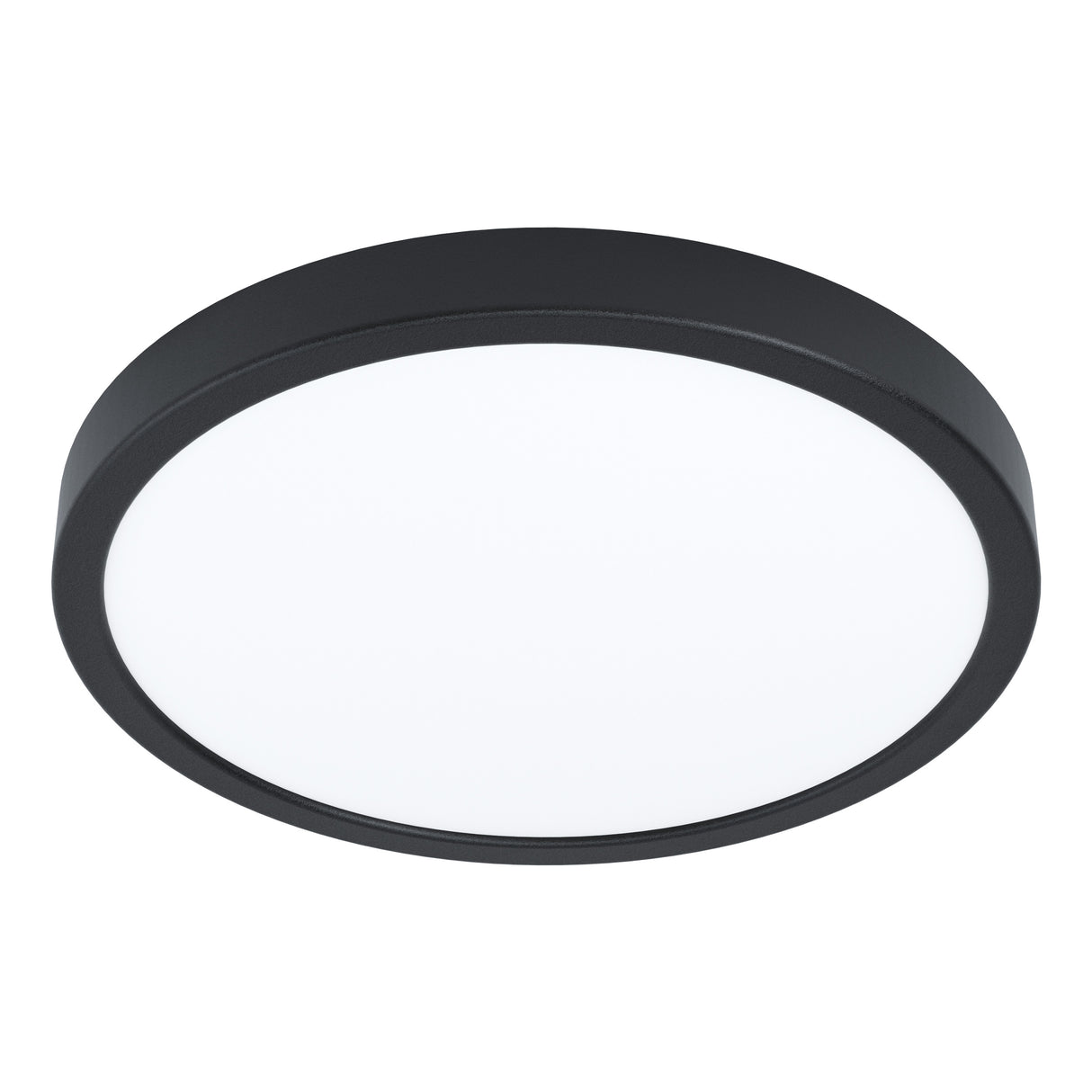 Eglo EU FUEVA?5 Surface?Mounted LED Ceiling Light – Black Steel, Round, Neutral White, Indoor Lighting