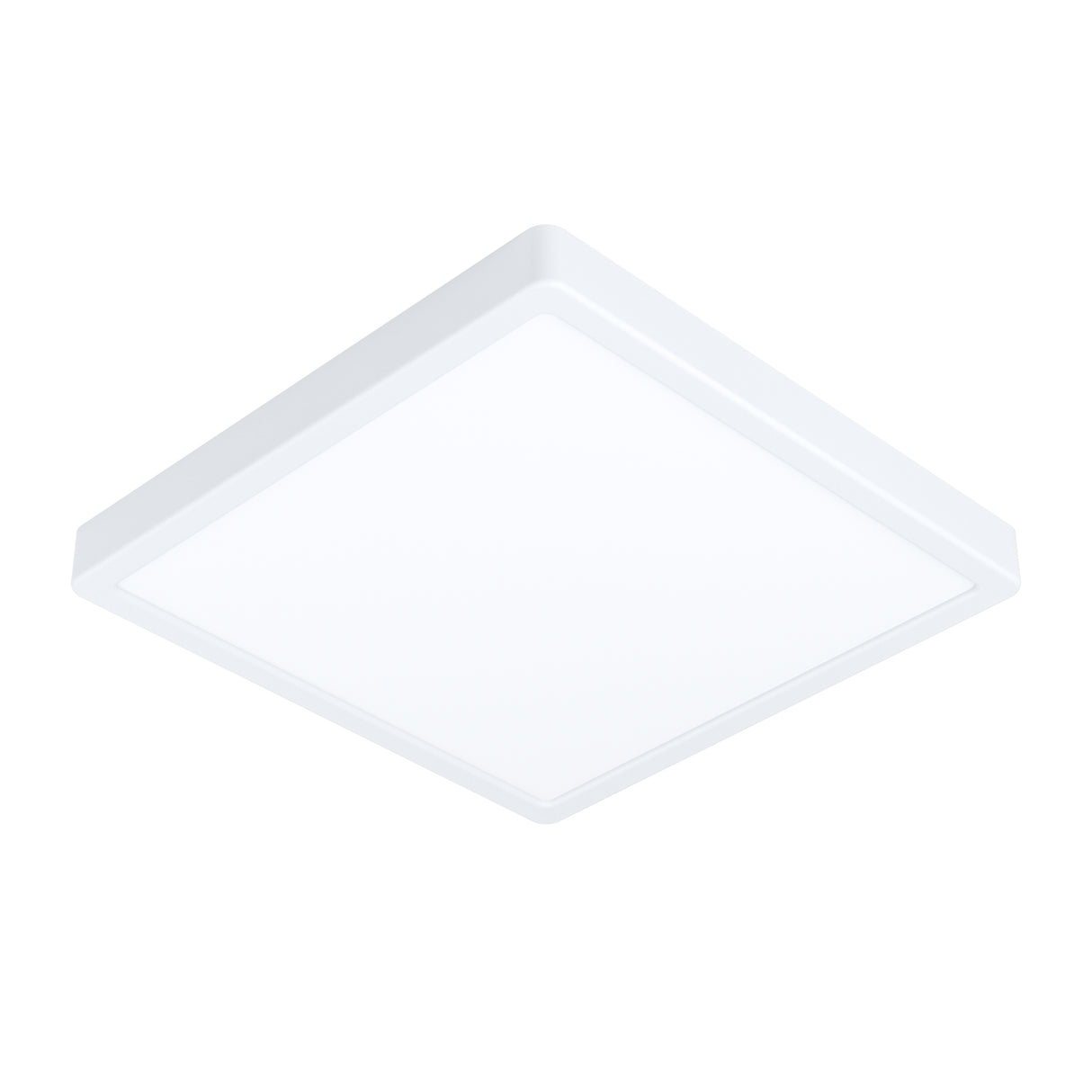 Eglo EU FUEVA?5 Surface?Mounted LED Ceiling Light – White Steel, Square, Warm White, Indoor Lighting