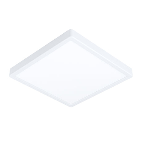 Eglo EU FUEVA?5 Surface?Mounted LED Ceiling Light – White Steel, Square, Warm White, Indoor Lighting