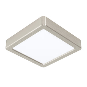 Eglo EU Fueva 5 LED Square Satin Nickel Steel Surface-Mounted Light, 16cm, 3000K