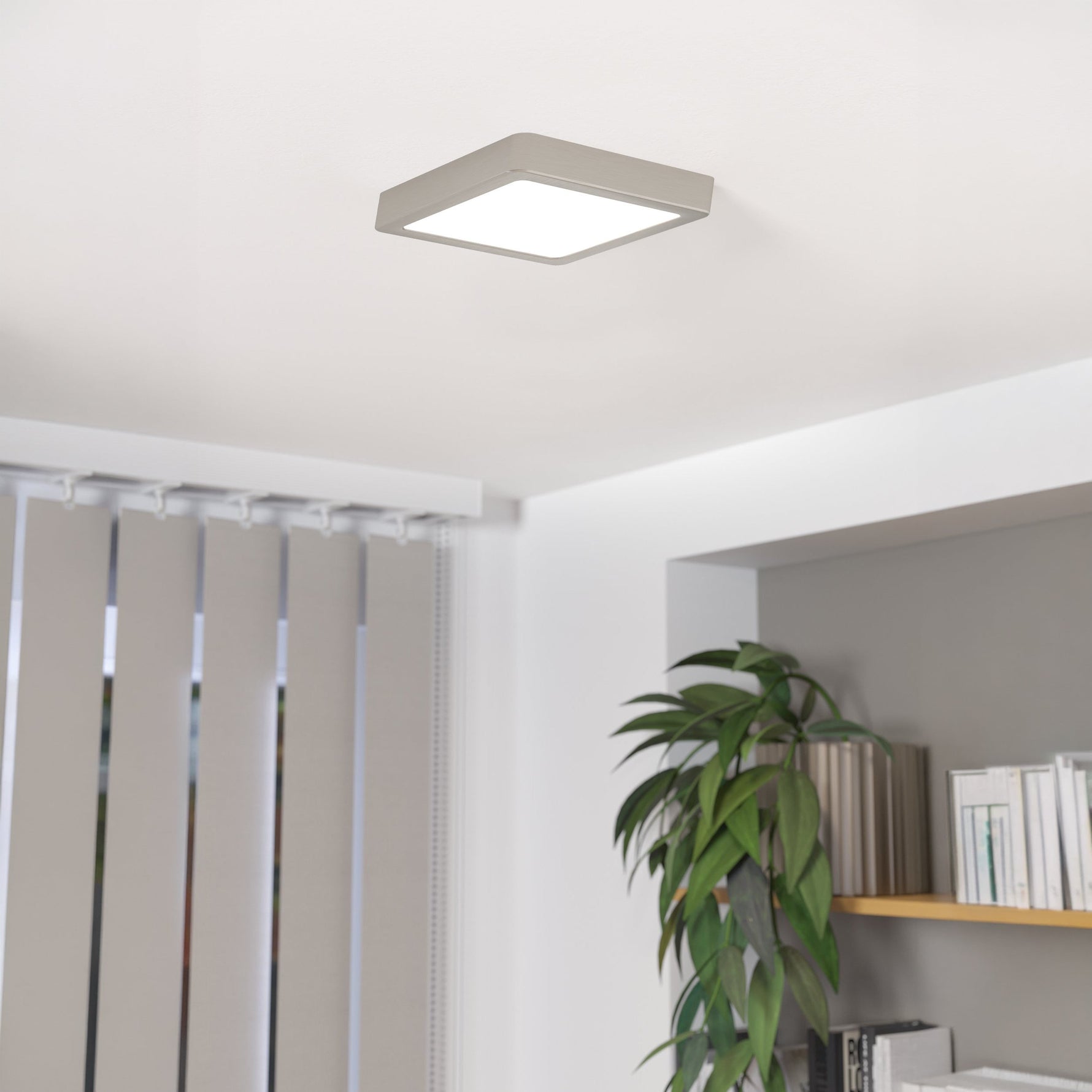 Eglo EU FUEVA?5 LED Surface?Mounted Light – Black Steel, Warm White, Square Ceiling Light, Indoor Lighting product image - Endon Lighting from First Light Direct with great prices and fast UK delivery